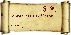 Benkóczky Márton névjegykártya
